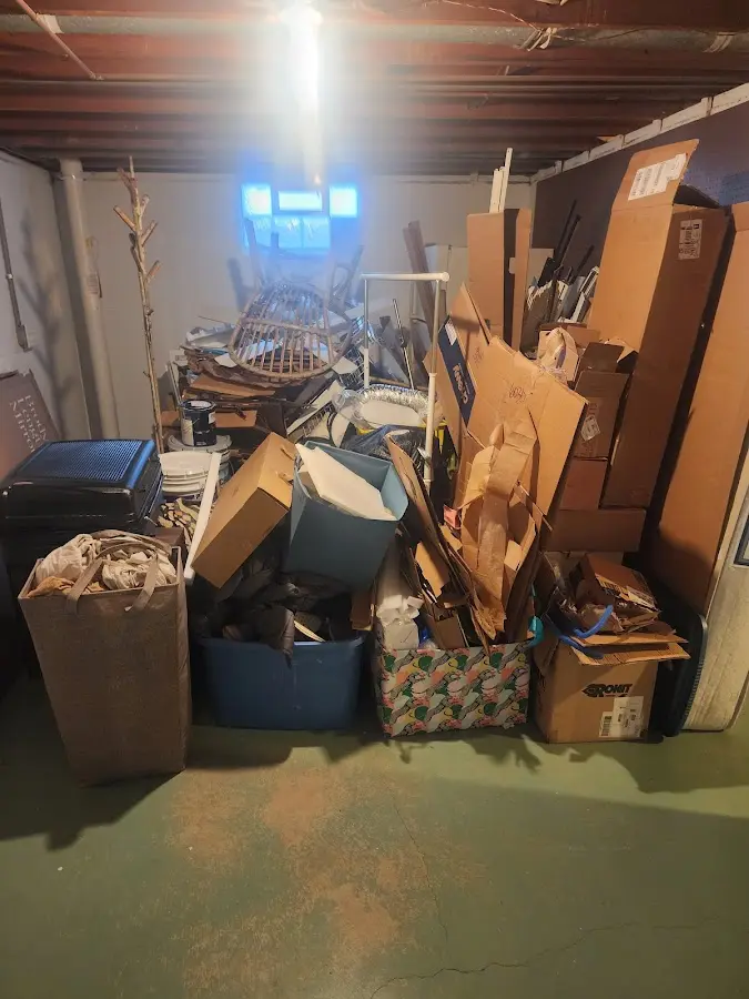 Roll-off dumpster container at job site for 2 Yard Dumpster Rental in Richfield